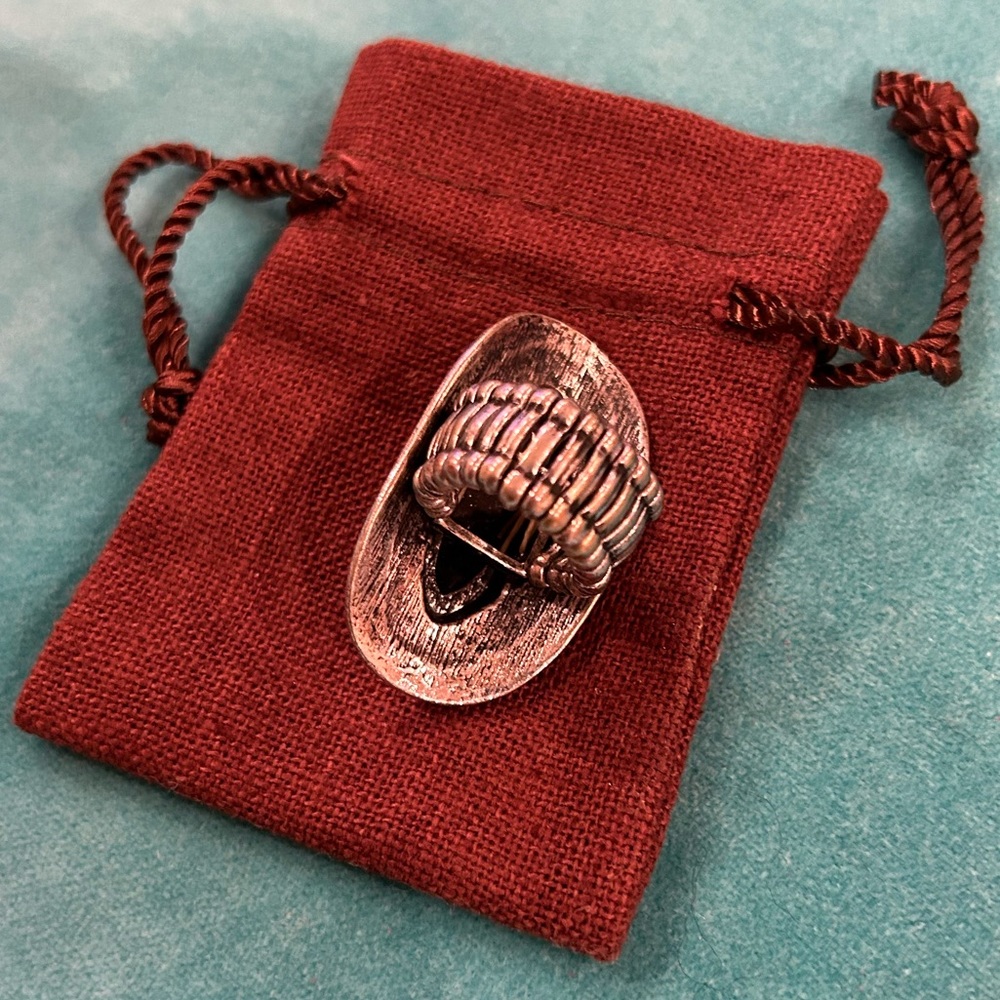 Statement Ring with Black Center Piece - Picture 3 of 4